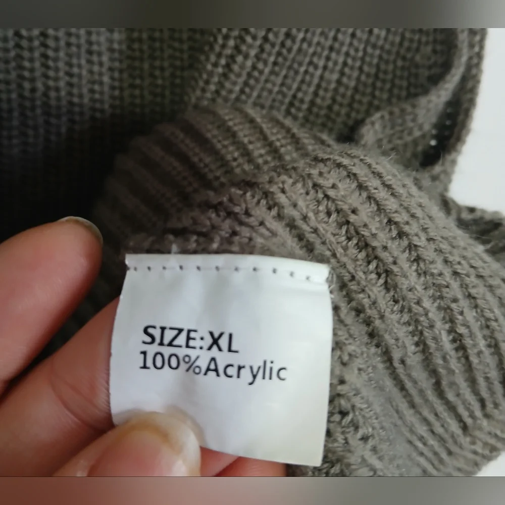 Boxy Sleeveless Knit Polo Sweater Vest Sage Green Women's XL - Picture 5 of 7